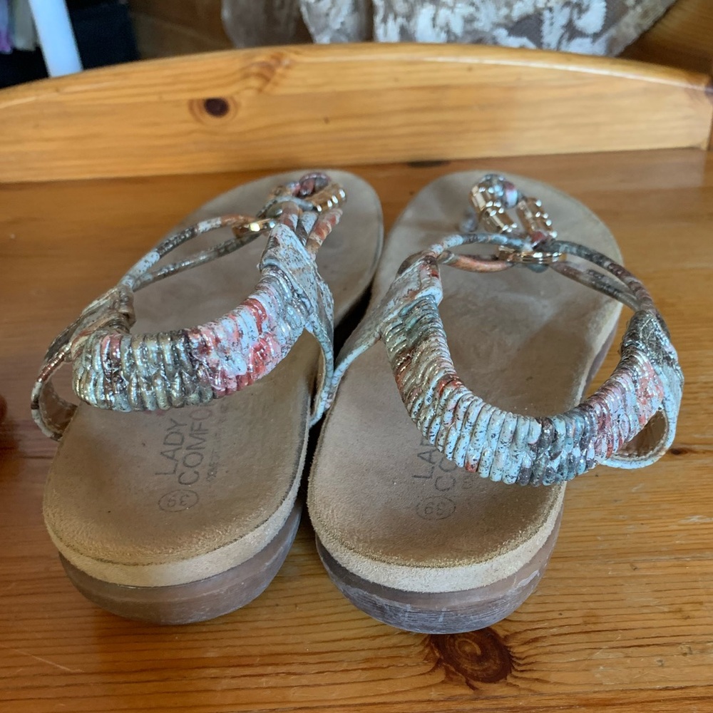 Multi-Color Beaded Sandals - Picture 5 of 9
